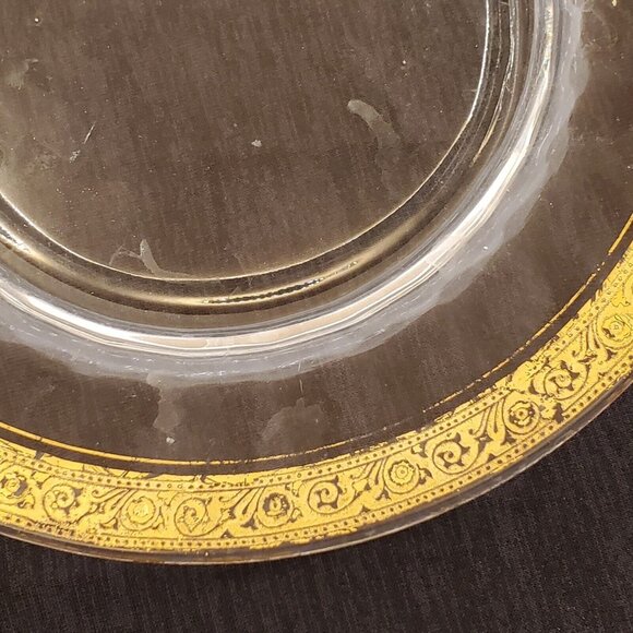 Set Of 2 Tiffin Franciscan Westchester Salad Luncheon Plates Gold Encrusted Vtg - Picture 8 of 13